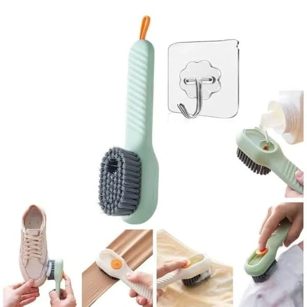 PressClean™ – Built-In Liquid Brush | Multi-Surface Use | Soft Bristles