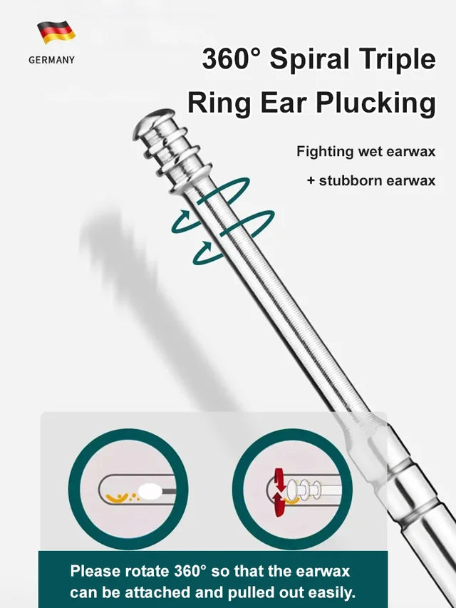 Portable screw earpick 6-piece set