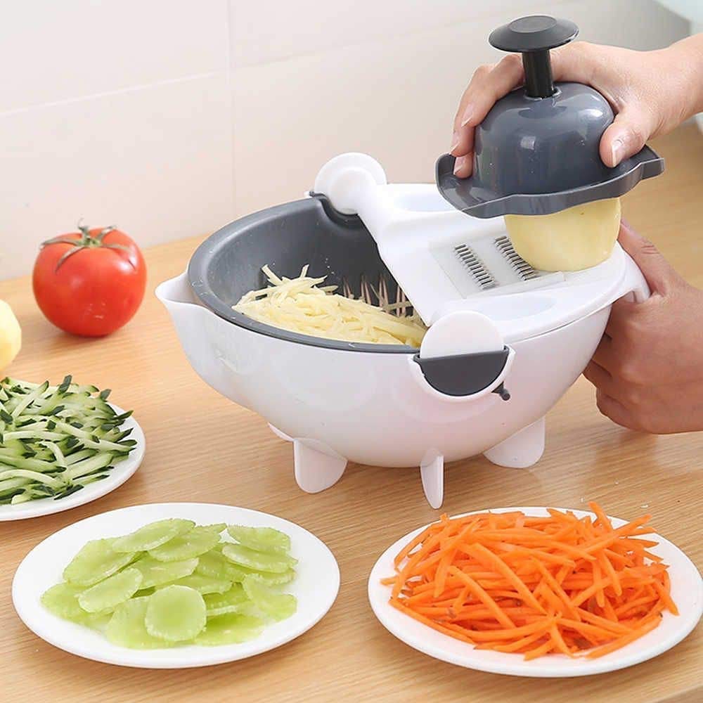 9 in 1 Vegetable Cutter with Drain Basket