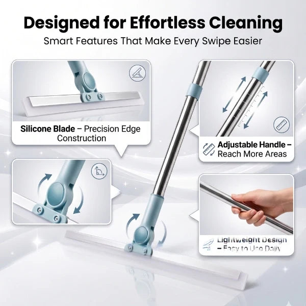 FlexiWipe – Multipurpose Wiper | Extendable-Rod | Silicon Blade | 180° Head
