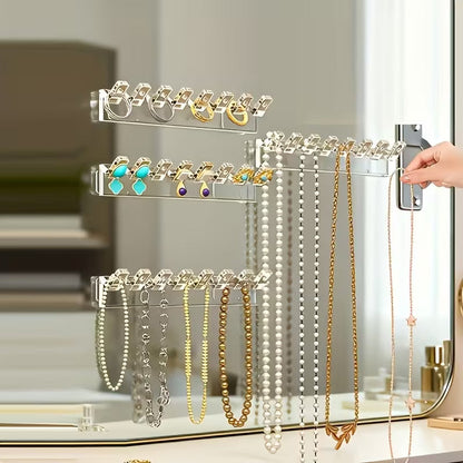 Transparent Acrylic Wall Mounted Jewelry Organizer