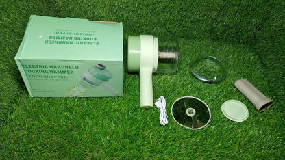 Electric Vegetable Cutter – 4-In-1 Handheld Slicer