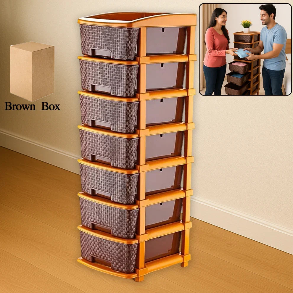 7-Layer Plastic Storage Drawer Organizer – Durable & Spacious