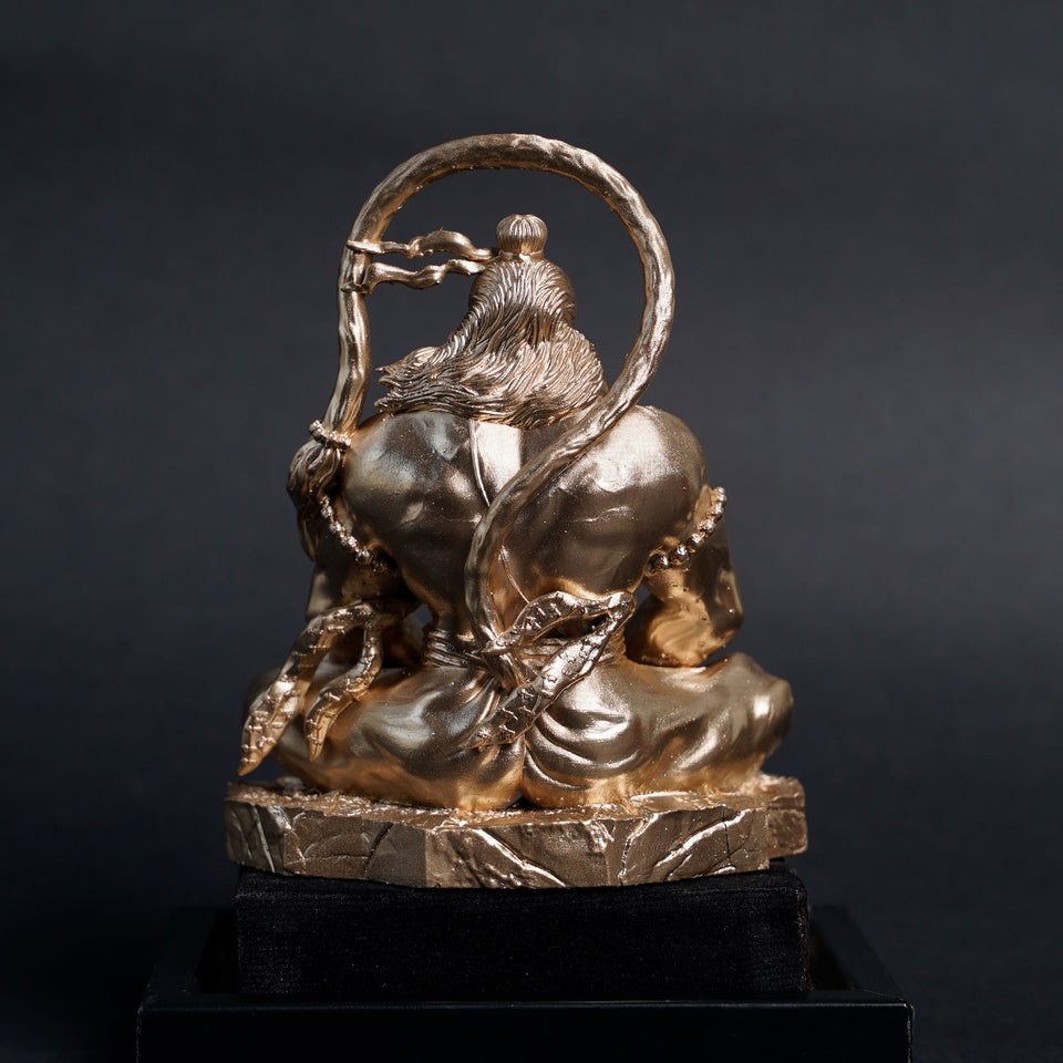Pavan Sut Hanuman Ji — The Road Guardian | Copper Gold Finish | Car Dashboard Idol