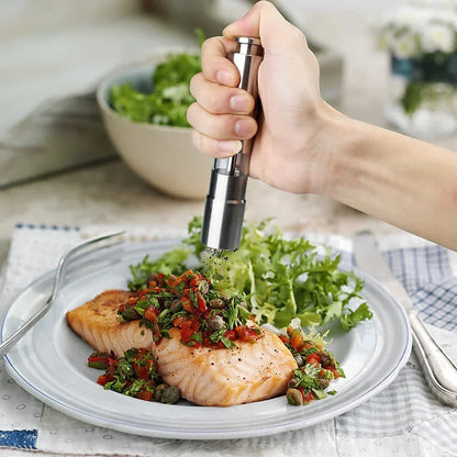 Thumb Press Grinder – Steel Salt & Pepper Mill
