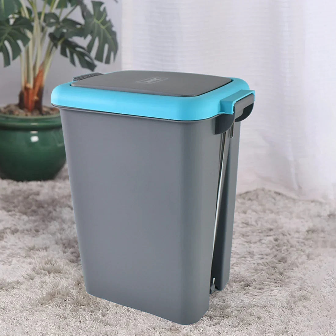 Push N Pedal Dust Bin – Hands-Free 6.5 Liter Space-Saver
