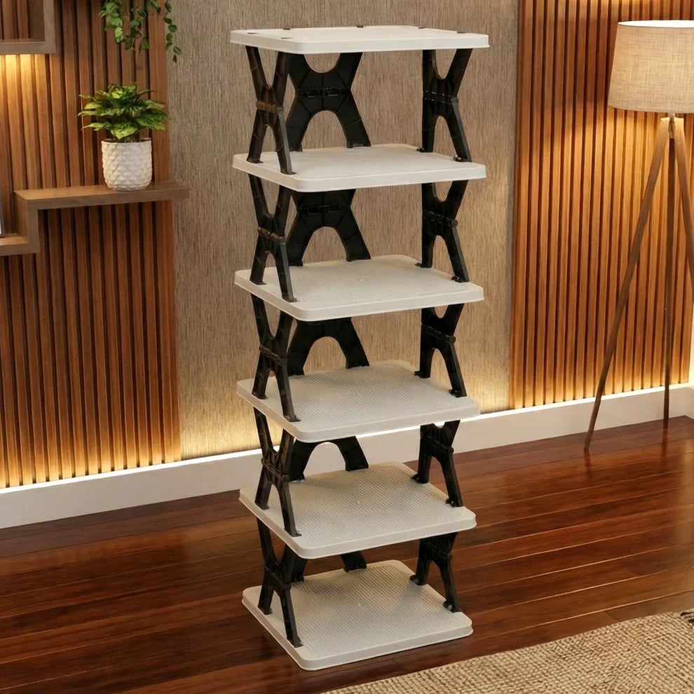 6 Layer Shoe Rack Stand – Space Saving Rectangle Organizer