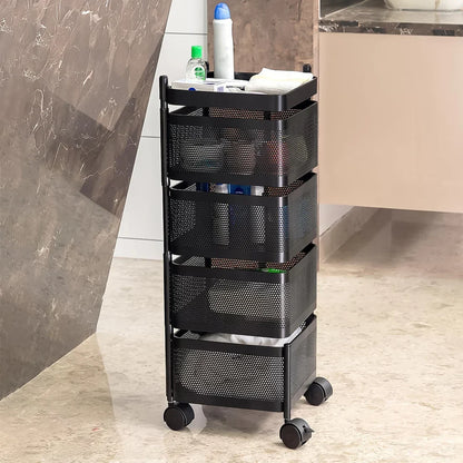 Metal Kitchen Trolley – 4 Layer Durable Storage Rack