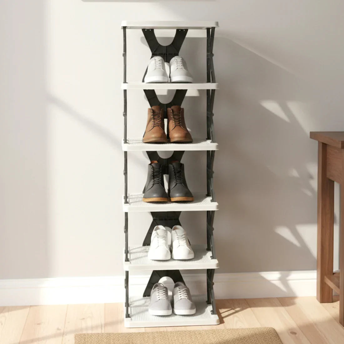 6 Layer Shoe Rack Stand – Space Saving Rectangle Organizer