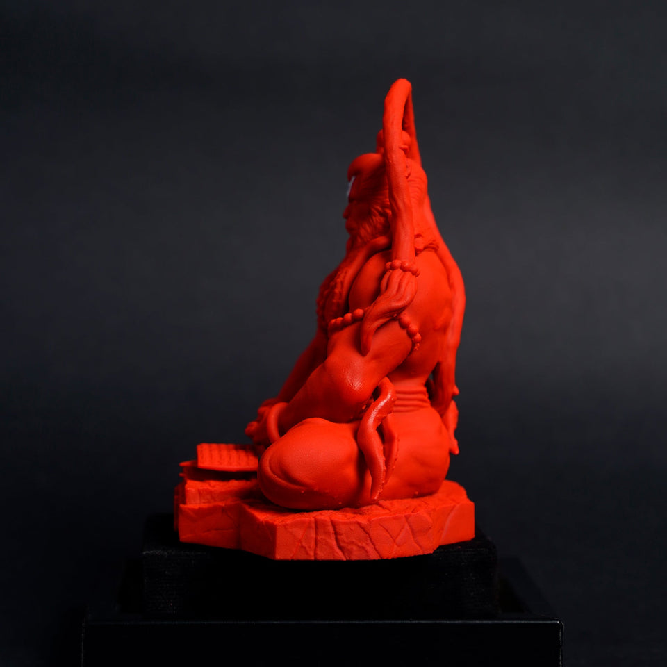 Pavan Sut Hanuman Ji — The Road Guardian | Matte Finish | Seated Blessing Idol for Car Dashboard