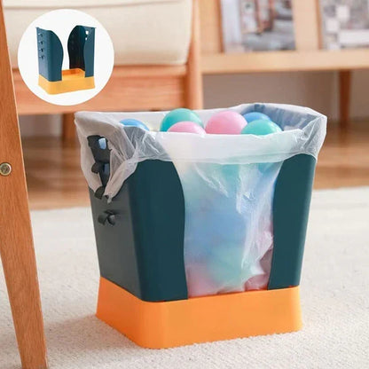 Smart Expandable Space-Saving Waste Bin with Bag Holder