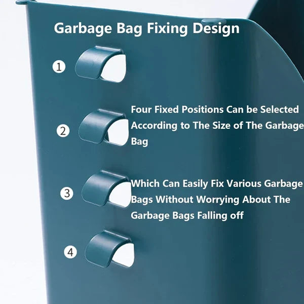 Smart Expandable Space-Saving Waste Bin with Bag Holder
