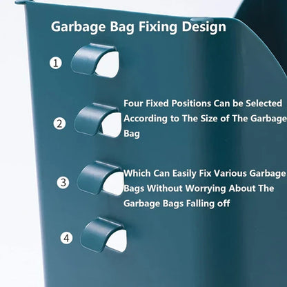 Smart Expandable Space-Saving Waste Bin with Bag Holder