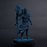 Shiva — The Protector | Standing Mahadev Idol for Car Dashboard | Antique Gold