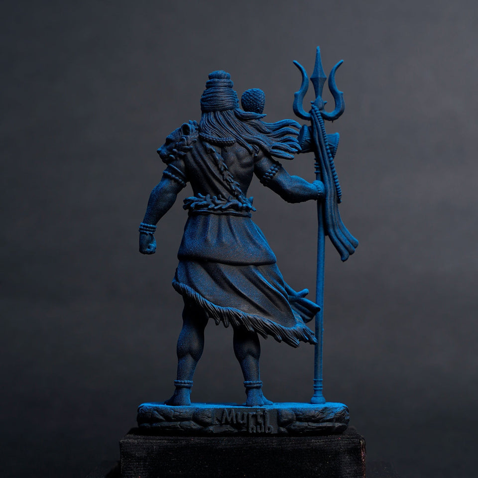 Shiva — The Protector | Standing Mahadev Idol for Car Dashboard | Khakhi