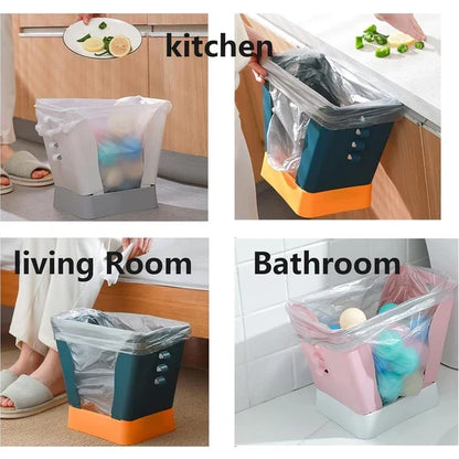Smart Expandable Space-Saving Waste Bin with Bag Holder