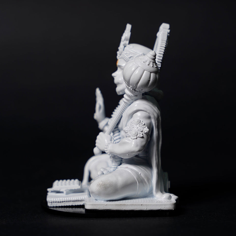 Lord Hanuman Ji — Seated Blessing Idol | Copper Gold Finish | Car Dashboard