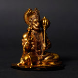 Lord Hanuman Ji — Seated Blessing Idol | Gold Finish | Car Dashboard