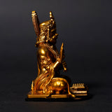 Lord Hanuman Ji — Seated Blessing Idol | Gold Finish | Car Dashboard