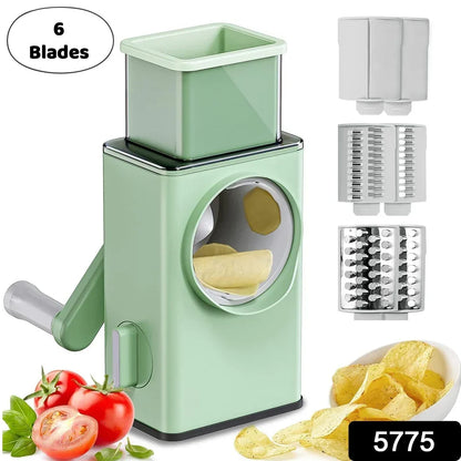 Stainless Steel Vegetable Chopper – 6 Blades & Mandoline Slicer