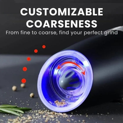 GlowGrind™ – Hands-Free Spice Grinder | LED Precision | One-Hand Operation