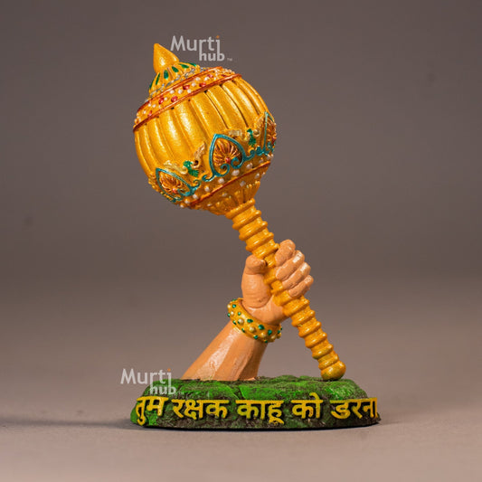 Hanuman Ji’s Divine Gada Hand Idol – "Tum Rakshak Kaahu Ko Darna"