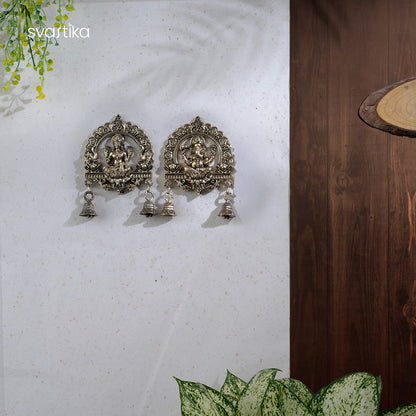 Brass Ganesh Lakshmi Latkan With Bells