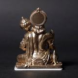 Lord Hanuman Ji — Seated Blessing Idol | Copper Gold Finish | Car Dashboard