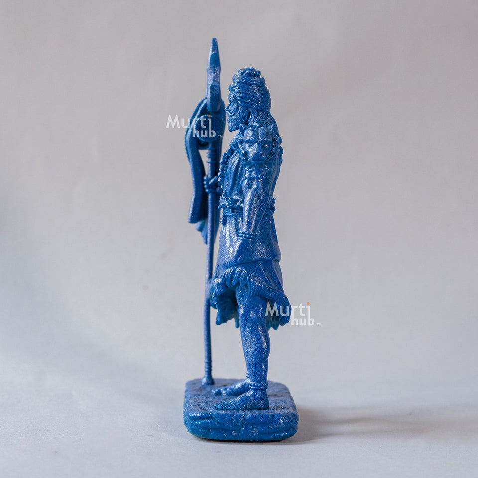 Shiva — The Protector | Standing Mahadev Idol for Car Dashboard | Blue