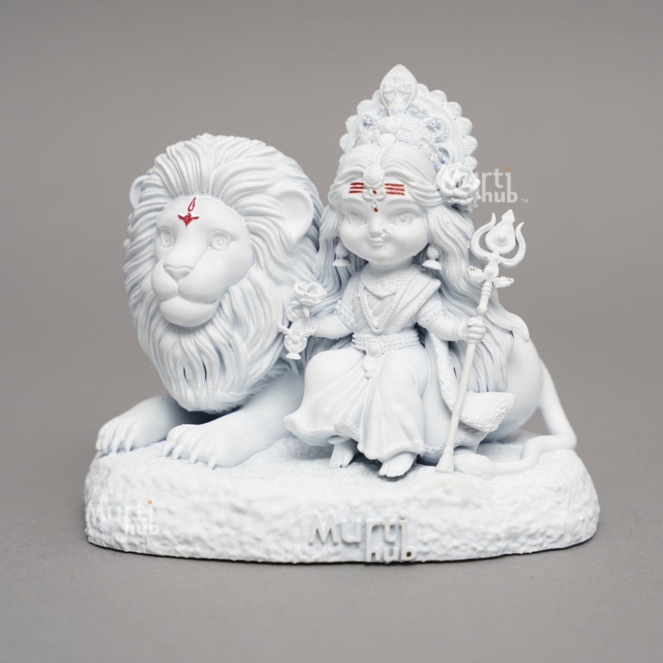 Baal Durga Maa with Lion – Car Dashboard Idol
