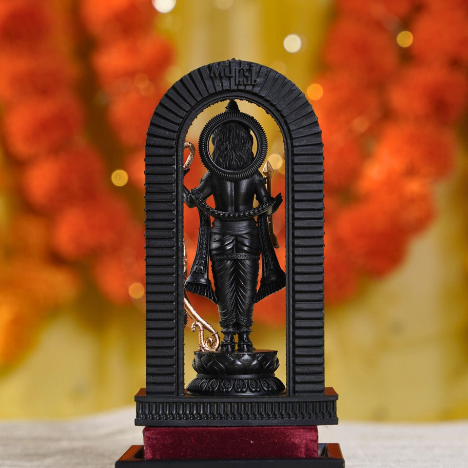 Ram Lalla Ayodhya Idol – Antique Gold | Car Dashboard & Home Mandir | Murtihub