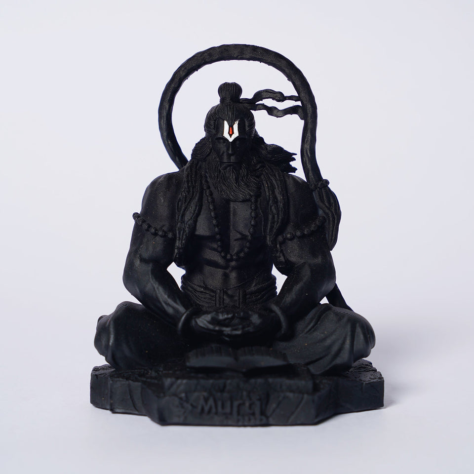 Pavan Sut Hanuman Ji — The Road Guardian | Matte Finish | Seated Blessing Idol for Car Dashboard