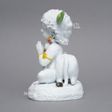 Baal Krishna with Cow — Divine Calm | Pure White Hand-Finished Idol for Home & Gift