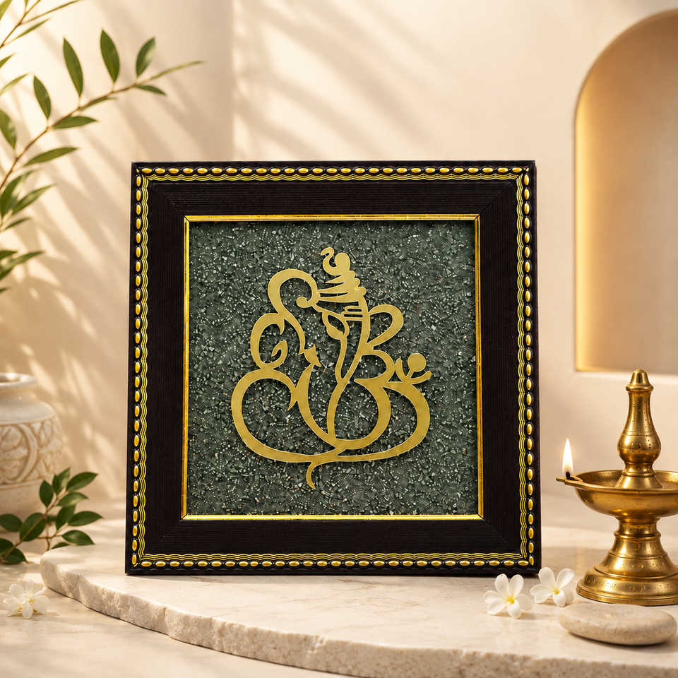 Pyrite Ganesha ji Frame