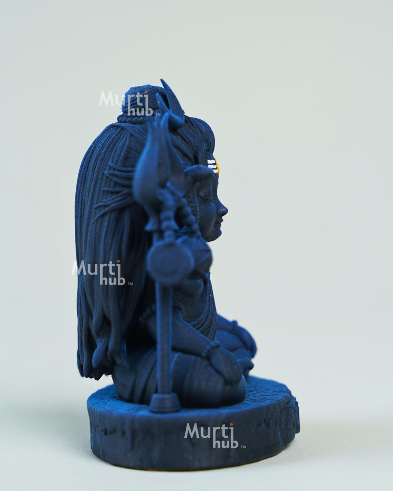 Baal Shiva Idol — The Serene Meditator | Antique Gold Finish | Car Dashboard & Home