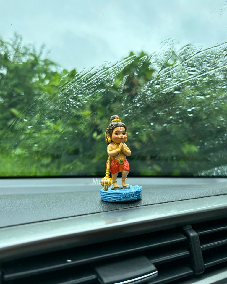 Baal Hanuman Idol– Ram Setu Delight Hand painted 8 cm