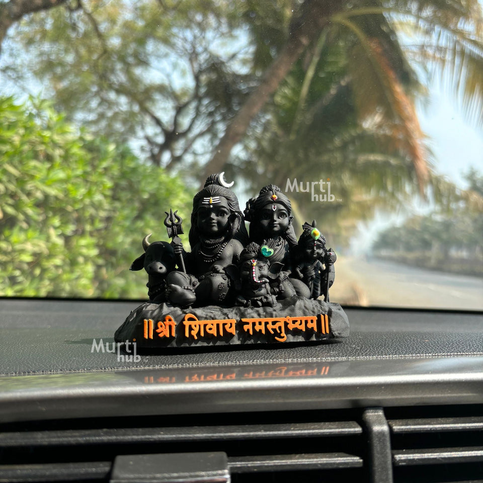 Shiv Parivar — Divine Harmony | Shiva, Parvati, Ganesha, Kartikeya & Nandi | Car Dashboard