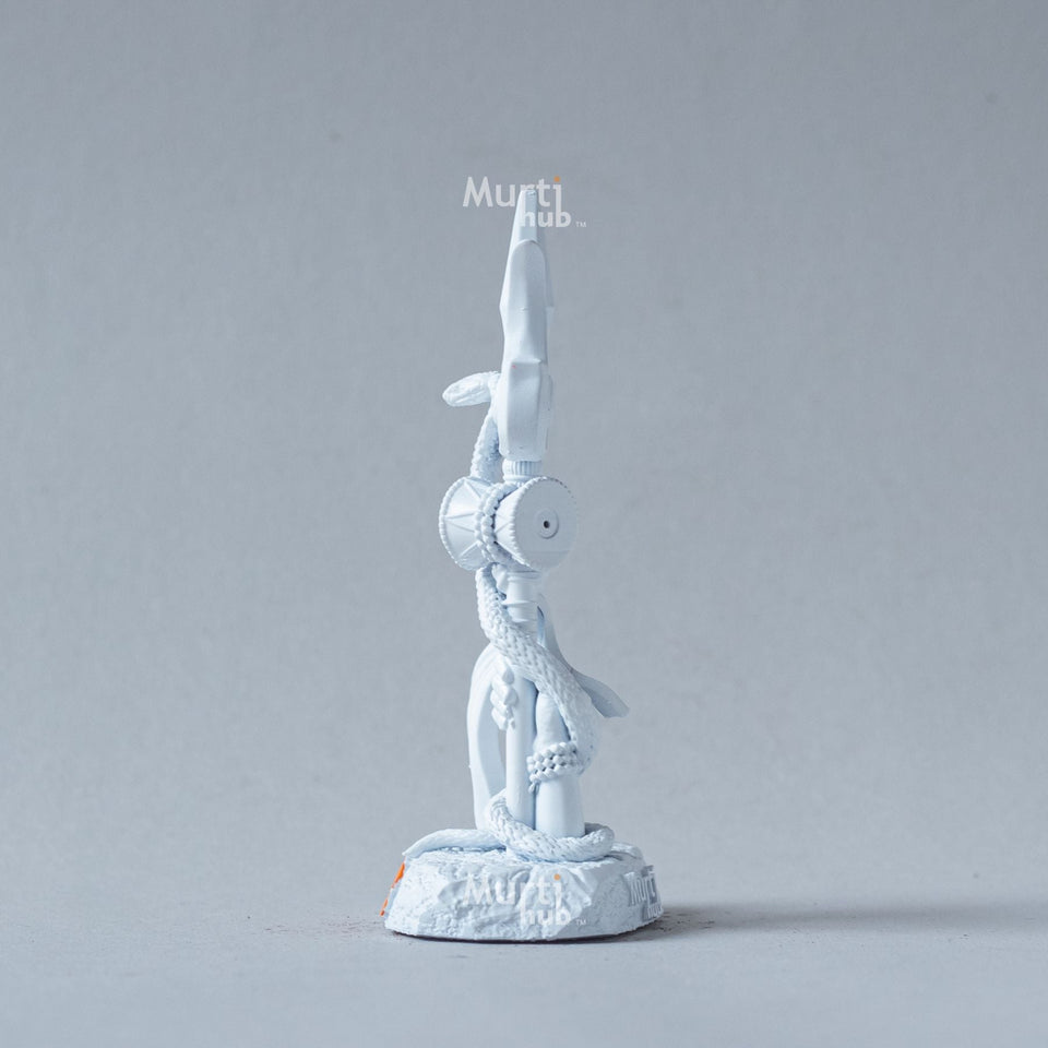 Shiva's Trishul Damru — Om Namah Shivay | Hand-Painted Resin Idol for Car Dashboard
