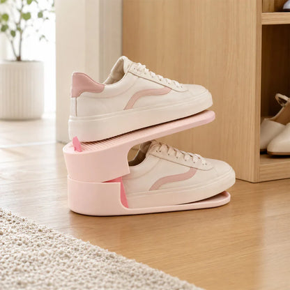 Adjustable Shoe Storage Rack – Space-Saving & Stackable Design
