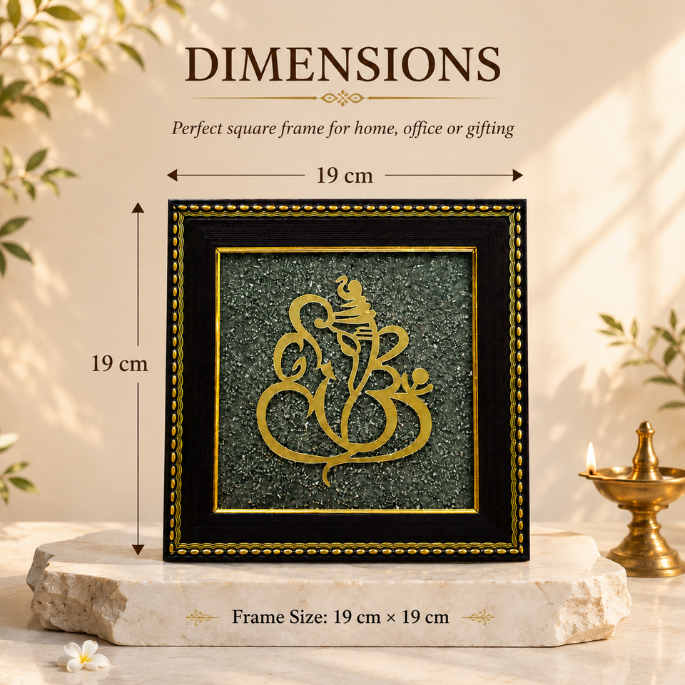 Pyrite Ganesha ji Frame