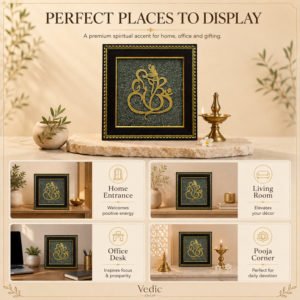 Pyrite Ganesha ji Frame