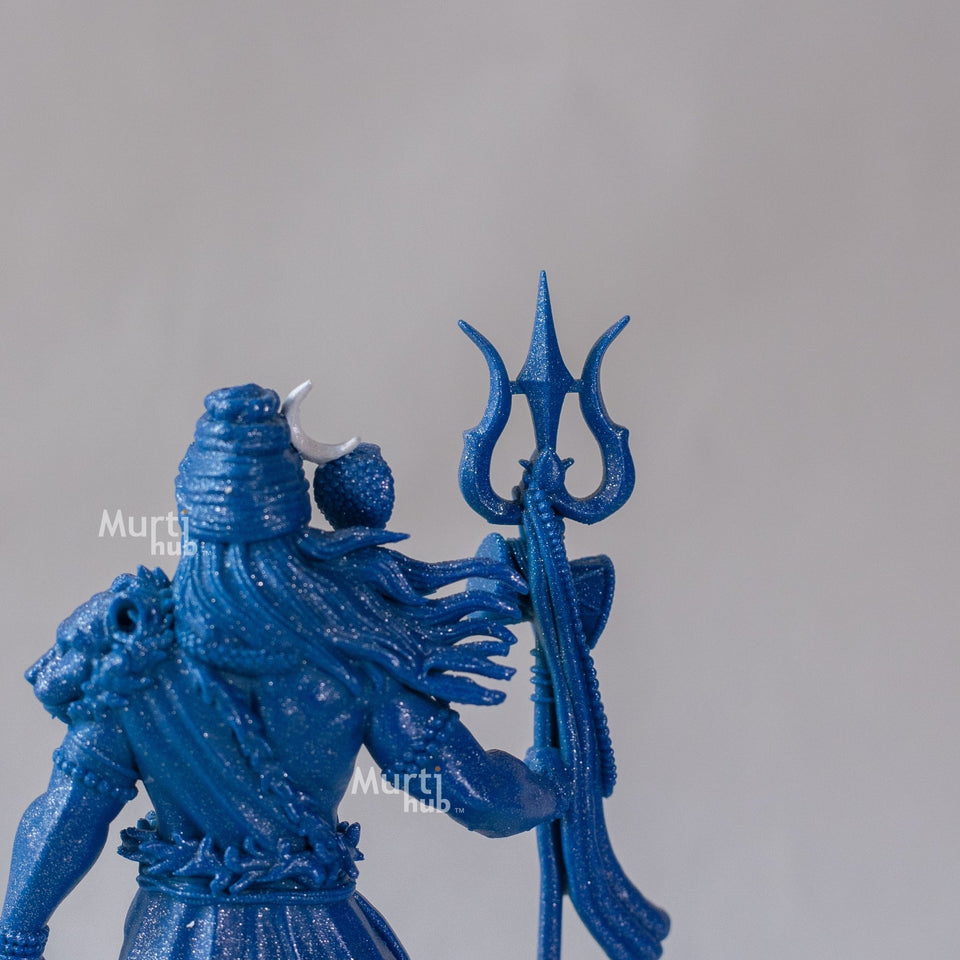 Shiva — The Protector | Standing Mahadev Idol for Car Dashboard | Blue