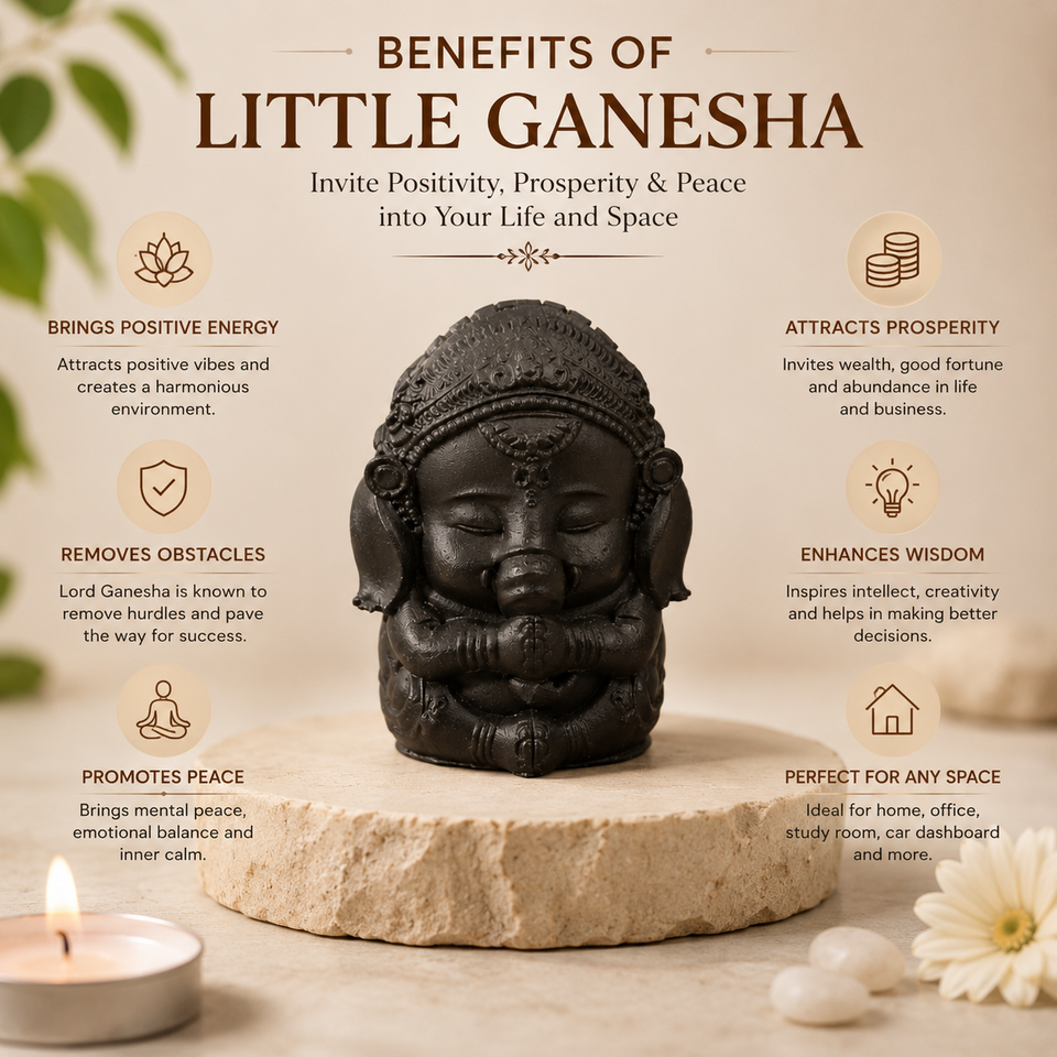 Pyrite Little Ganesha ji Idol