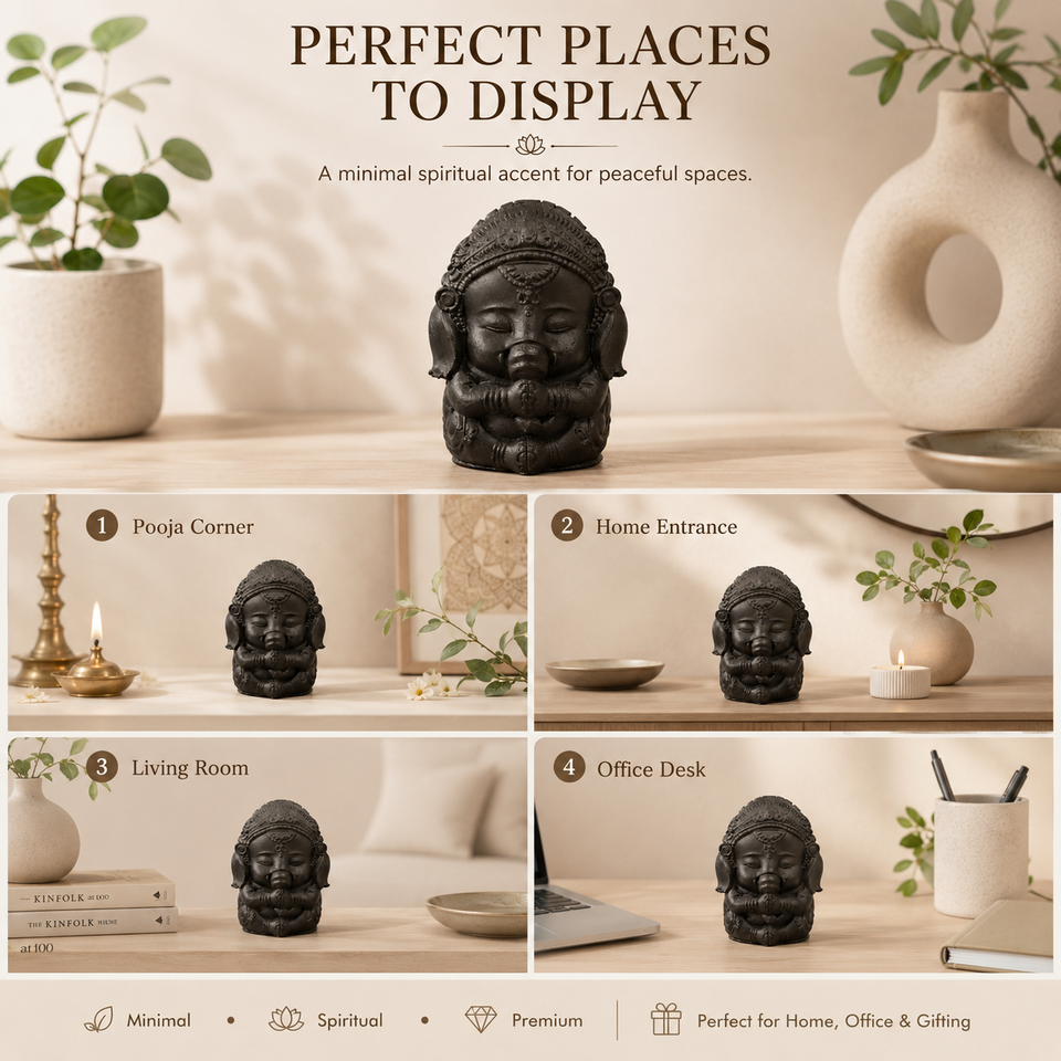 Pyrite Little Ganesha ji Idol