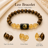 Leo (सिंह राशि) Zodiac Tiger Eye & Citrine Bracelet