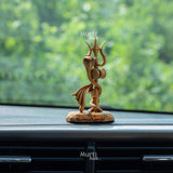 Shiva's Trishul Damru — Om Namah Shivay | Hand-Painted Resin Idol for Car Dashboard