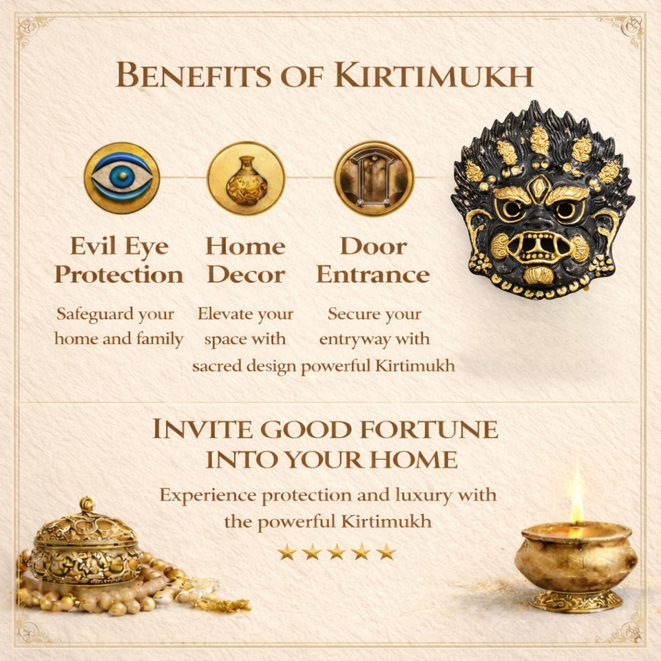 Powerful Kirtimukh Wall Hanging | Krunagali Bacelet Combo