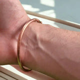 Pure Copper Adjustable Kada For Unisex (Round Shape, Copper Made, Weight 75 GM)