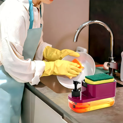 3-in-1 Kitchen Sink Organizer & Soap Dispenser