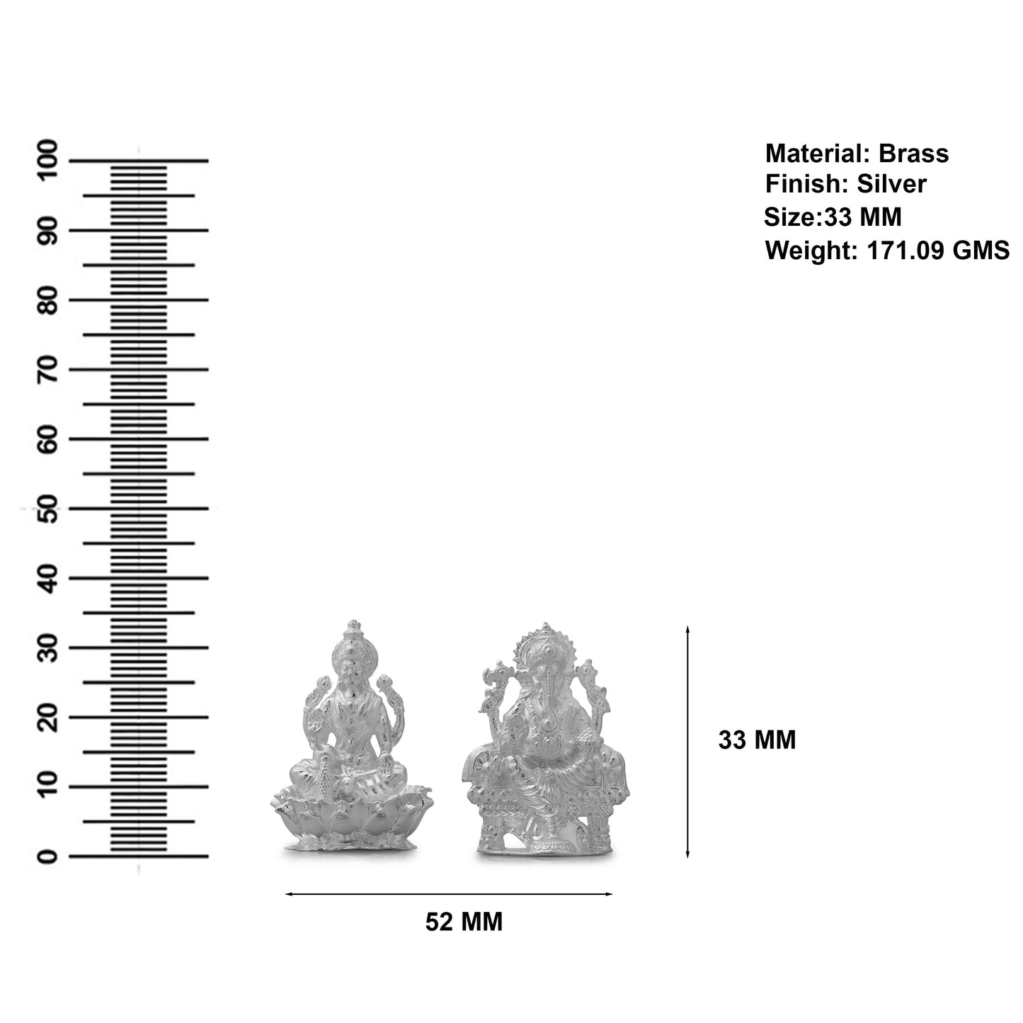 Lakshmi Ganesha Idol Set – Handcrafted Prosperity & Wisdom Murti for Pooja & Gifting